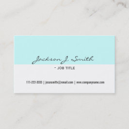 elegant, schlicht, einfach, weiß und blau beruflic visitenkarte