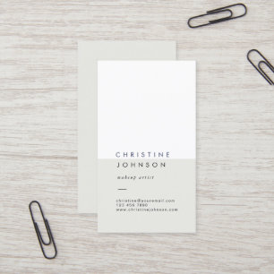 elegant schlicht, weiß grau visitenkarte