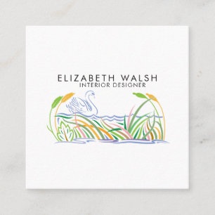 Elegant Schön Modern Minimalistisch Quadratische Visitenkarte