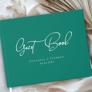 Elegant, Schriftart, Grüne Hochzeit Gästebuch