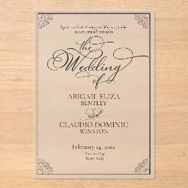 Elegant-Schriftzug Rom Italien Zielort All-In-One Acryleinladungen