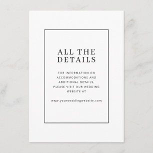 Elegant Schwarz Minimalist Typografisch Begleitkarte