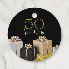 Elegant Schwarz-weiß Gold 50 und vorzüglich Geschenkanhänger