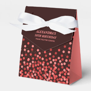 Elegant Schwarze Rote Konfetti Danke  Geschenkschachtel