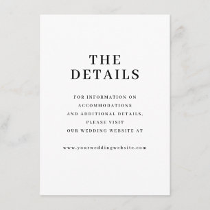 Elegant Schwarze Typografie Begleitkarte