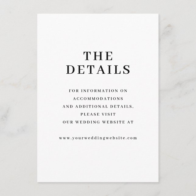 Elegant Schwarze Typografie Begleitkarte (Vorderseite)
