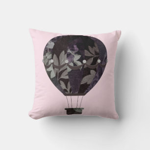 ELEGANT SCHWARZPINK HOT AIR BALLOON CUSHION KISSEN