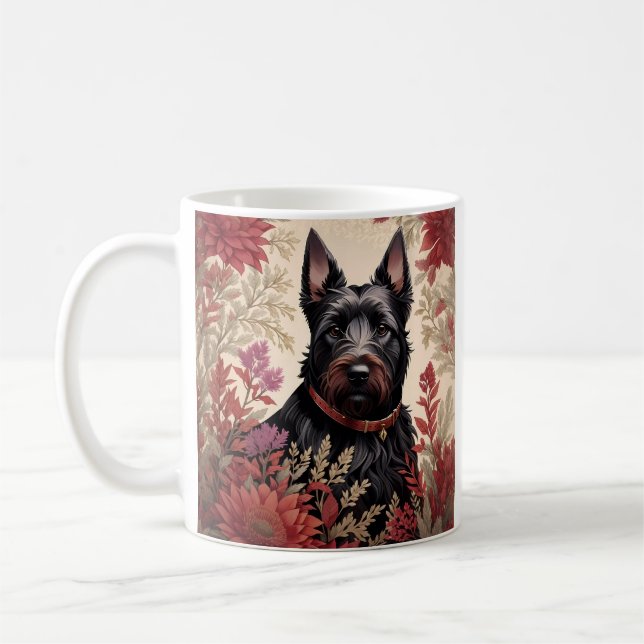 Elegant Scottish Terrier Dog Portrait Kaffeetasse (Links)