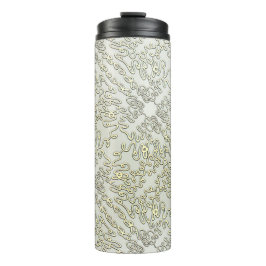 Elegant Scribble Pattern in Gold & Silver Thermosbecher
