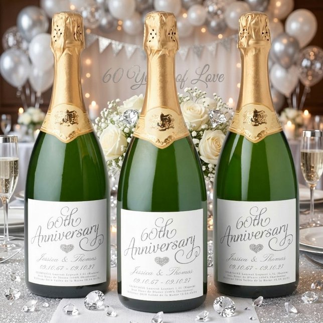 Elegant Script 60th Diamond Wedding Anniversary (Von Creator hochgeladen)