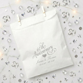 Elegant Script 60th Diamond Wedding Anniversary Geschenktütchen