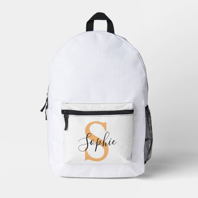 Elegant Script Custom Name Personalized Gift Bedruckter Rucksack (Vorderseite)