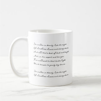 Elegant Script Custom Quote, Poem, Song Lyrics Kaffeetasse