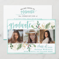 Elegant Script Eucalyptus Greenery 3 Foto Grad