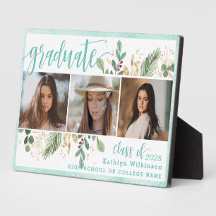 Elegant Script Eucalyptus Greenery Grad 3 Foto Fotoplatte