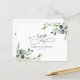 Elegant Script Eucalyptus Greenery Wedding Rsvp Postkarte (Vorderseite/Rückseite Beispiel)