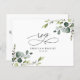 Elegant Script Eucalyptus Greenery Wedding Rsvp Postkarte (Vorne/Hinten)