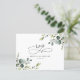 Elegant Script Eucalyptus Greenery Wedding Rsvp Postkarte (Stehend Vorderseite)