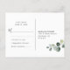 Elegant Script Eucalyptus Greenery Wedding Rsvp Postkarte (Rückseite)