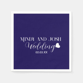 Elegant Script floating heart Serviette