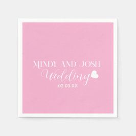 Elegant Script floating heart Serviette