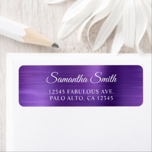 Elegant Script Metallic Amethyst