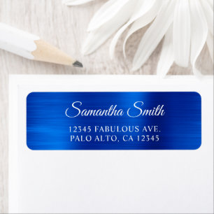 Elegant Script Metallic Royal Blue