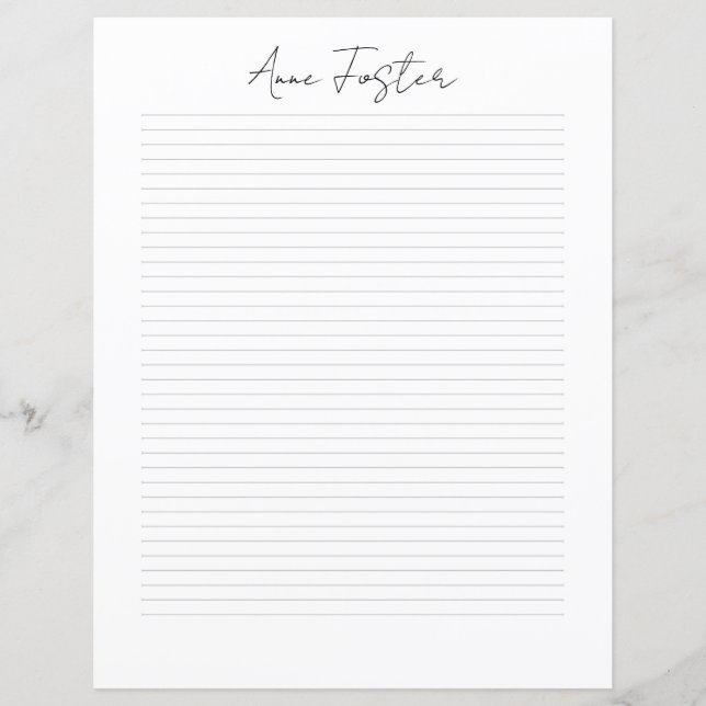 Elegant Script Monogram Personalized Stationery (Vorderseite)
