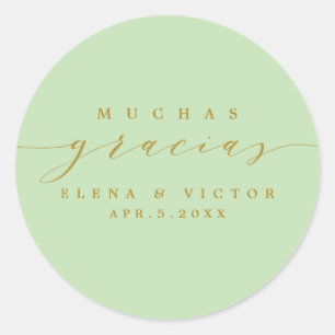 ELEGANT SCRIPT MUCHAS GRACIAS DANK IHNEN STICKER