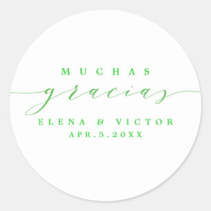 ELEGANT SCRIPT MUCHAS GRACIAS DANK IHNEN STICKER