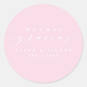 ELEGANT SCRIPT MUCHAS GRACIAS DANK IHNEN STICKER