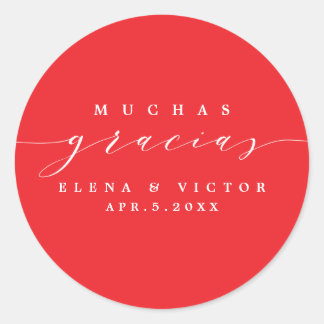 ELEGANT SCRIPT MUCHAS GRACIAS | DANK IHNEN STICKER