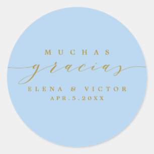 ELEGANT SCRIPT MUCHAS GRACIAS   DANK IHNEN STICKER