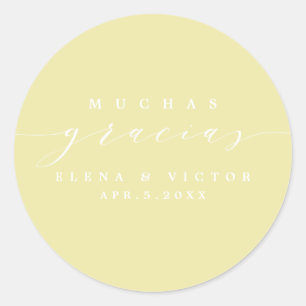 ELEGANT SCRIPT MUCHAS GRACIAS DANK IHNEN STICKER
