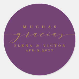 ELEGANT SCRIPT MUCHAS GRACIAS   DANK IHNEN STICKER