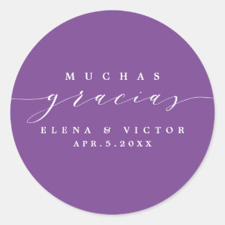 ELEGANT SCRIPT MUCHAS GRACIAS | DANK IHNEN STICKER