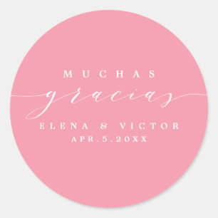ELEGANT SCRIPT MUCHAS GRACIAS   DANK IHNEN STICKER