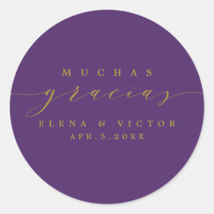 ELEGANT SCRIPT MUCHAS GRACIAS   DANK IHNEN STICKER