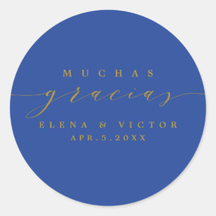 ELEGANT SCRIPT MUCHAS GRACIAS   DANK IHNEN STICKER