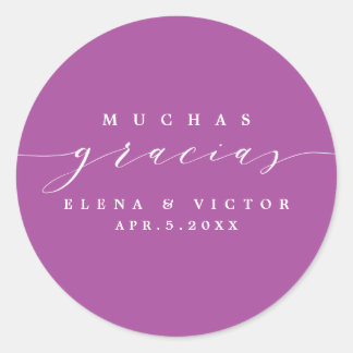 ELEGANT SCRIPT MUCHAS GRACIAS | DANK IHNEN STICKER