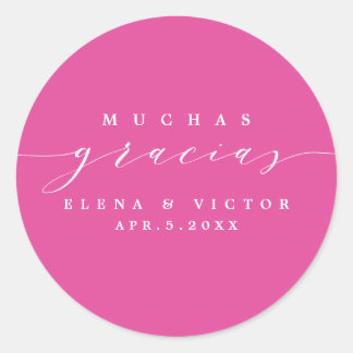 ELEGANT SCRIPT MUCHAS GRACIAS | DANK IHNEN STICKER