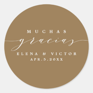 ELEGANT SCRIPT MUCHAS GRACIAS | DANK IHNEN STICKER