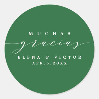 ELEGANT SCRIPT MUCHAS GRACIAS | DANK IHNEN STICKER