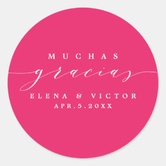 ELEGANT SCRIPT MUCHAS GRACIAS | DANK IHNEN STICKER