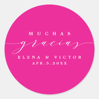 ELEGANT SCRIPT MUCHAS GRACIAS | DANK IHNEN STICKER