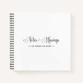 Elegant Script Personalized Notes & Musings Notizbuch