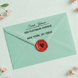 Elegant Script Personalized Return Address Stamp Permastempel