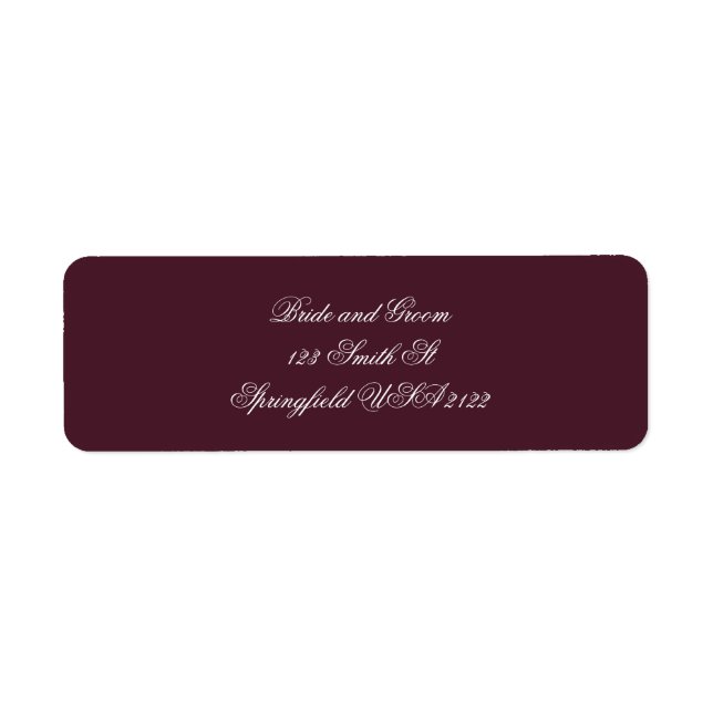 Elegant Script Return Address Labels (Vorne)