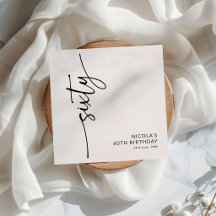 Elegant Script Sixty 60. Geburtstag