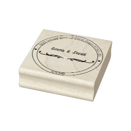 Elegant Script Wedding Return Address Stamp Gummistempel